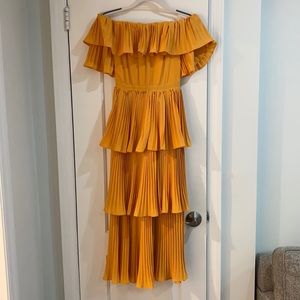 Gold Rush Tiered Maxi Dress